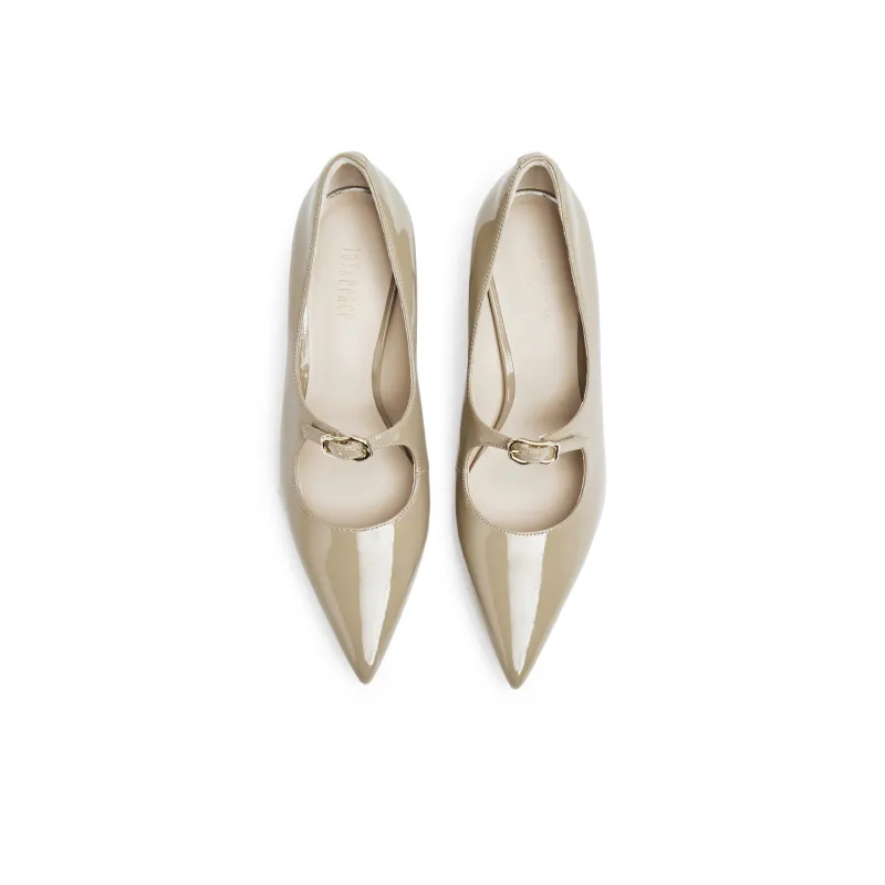Joypeace Hepburn High Heels Women's Khaki-2