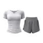 [Short-Sleeved Set]Fish Belly Gray+Limestone
