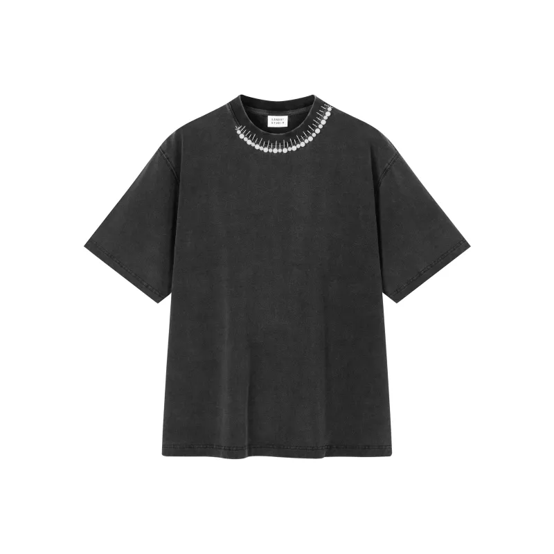 SANBAI STUDIO T Shirts Unisex Washed Black-0