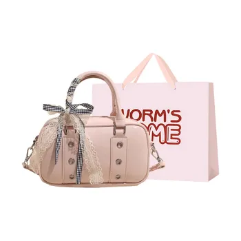 Worm's Home PU Crossbody One Shoulder Handbag Women's Multicolor