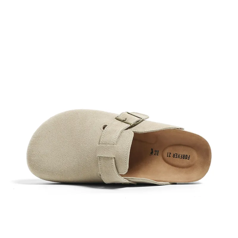 FOREVER 21 Odor Resistant Abrasion Resistant Slip Resistant Closed Toe Slippers Women's Khaki-3