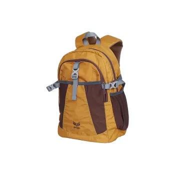 Jiang Qi Polyamide Backpack Unisex Gardenia Yellow/Ink Black