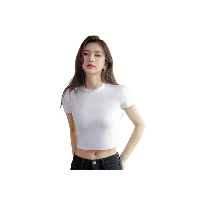 AWAO Set in Sleeve T Shirt Women's Black-5