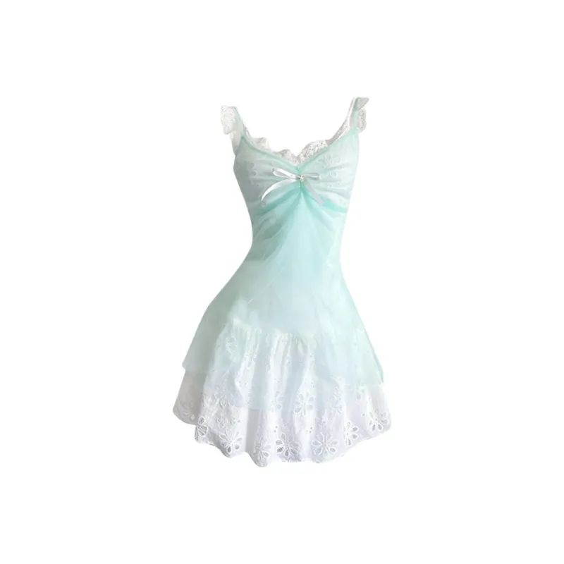 DOKZB Slip Dresses Women's Sea Salt Blue-0
