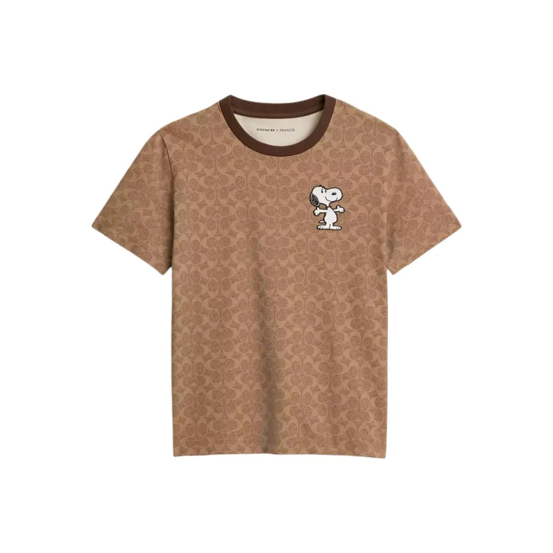 COACH x Peanuts Regular T Shirt Women's Khaki Multicolor-0