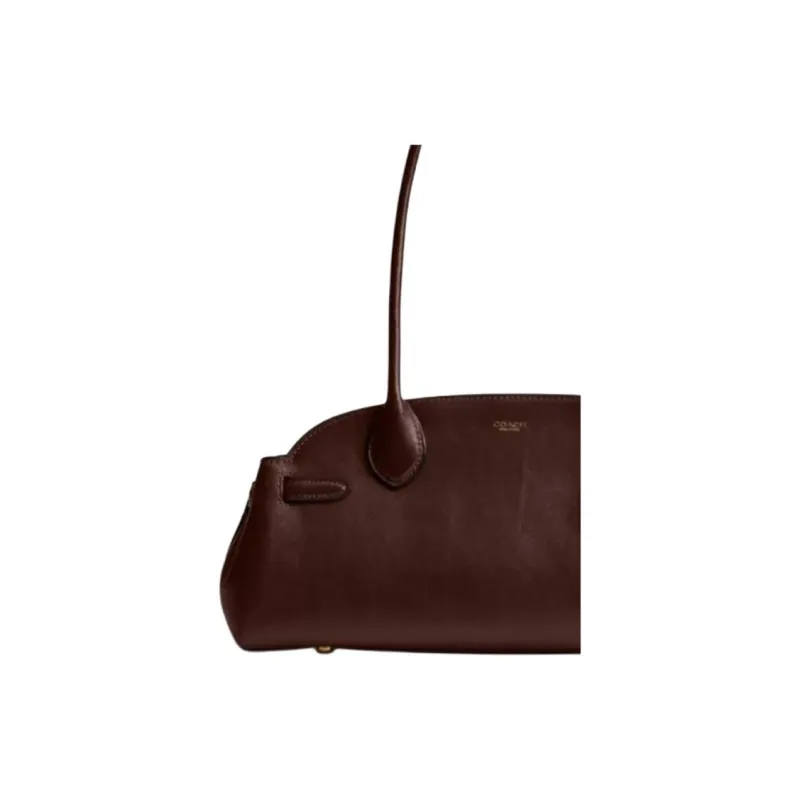 COACH Leather Handbag, Shoulder Bag Tubas Women's Maple-4