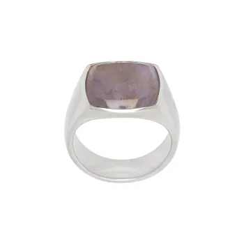 TOM WOOD Recycled Rhodium Rings Men's Silver