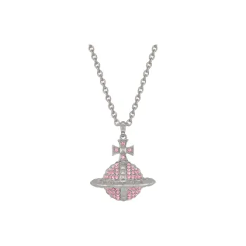 Vivienne Westwood Crystal Necklaces Women's Rhodium/Light Rose Crystal
