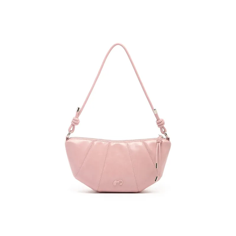 MICOCAH Eco Friendly PU With Polyester Cotton Shoulder Bag Women's Soft Mist Pink/Mulberry Black-0