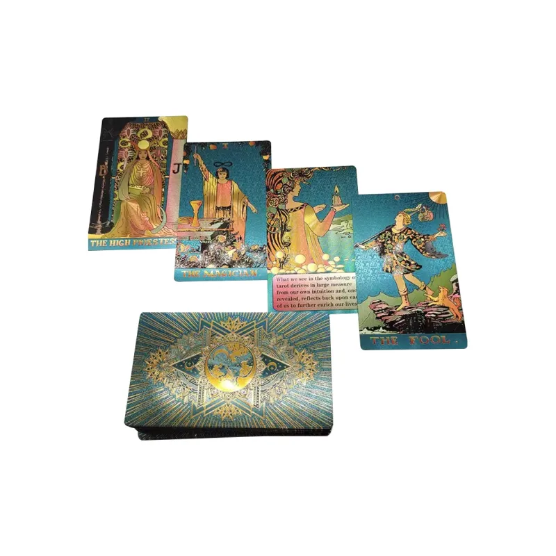 JINBANG Wite Tarot Collection, Gold Foil PVC Waterproof, Tarot Board Games-27