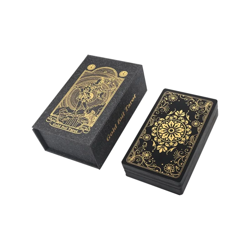 JINBANG Wite Tarot Collection, Gold Foil PVC Waterproof, Tarot Board Games-11