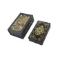Gilded PVC Waterproof Classic Black Gold Flower Tarot