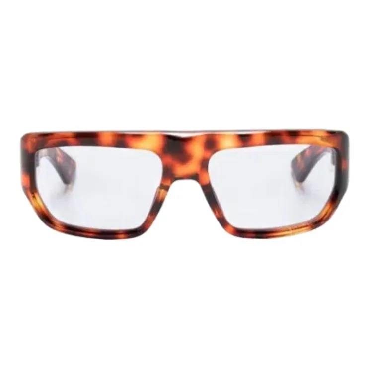 JACQUES MARIE MAGE Acetate Cellulose Acetate Metal Wire Rectangular Sunglasses Women's Tortoiseshell-1