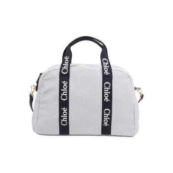 Chloe Polyester Bowling Bag, Shoulder Bag, Handbag Unisex Marine Blue