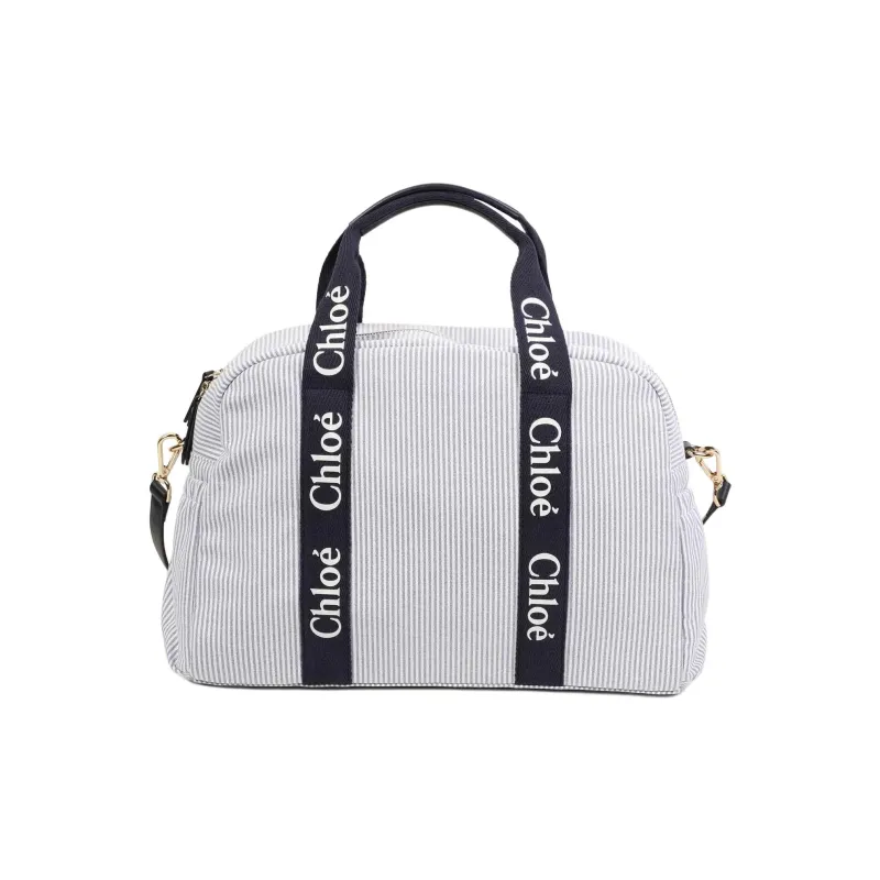 Chloe Polyester Bowling Bag, Shoulder Bag, Handbag Unisex Marine Blue-0
