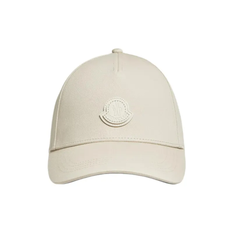 Moncler Cotton Baseball Caps Men's Light Beige-0