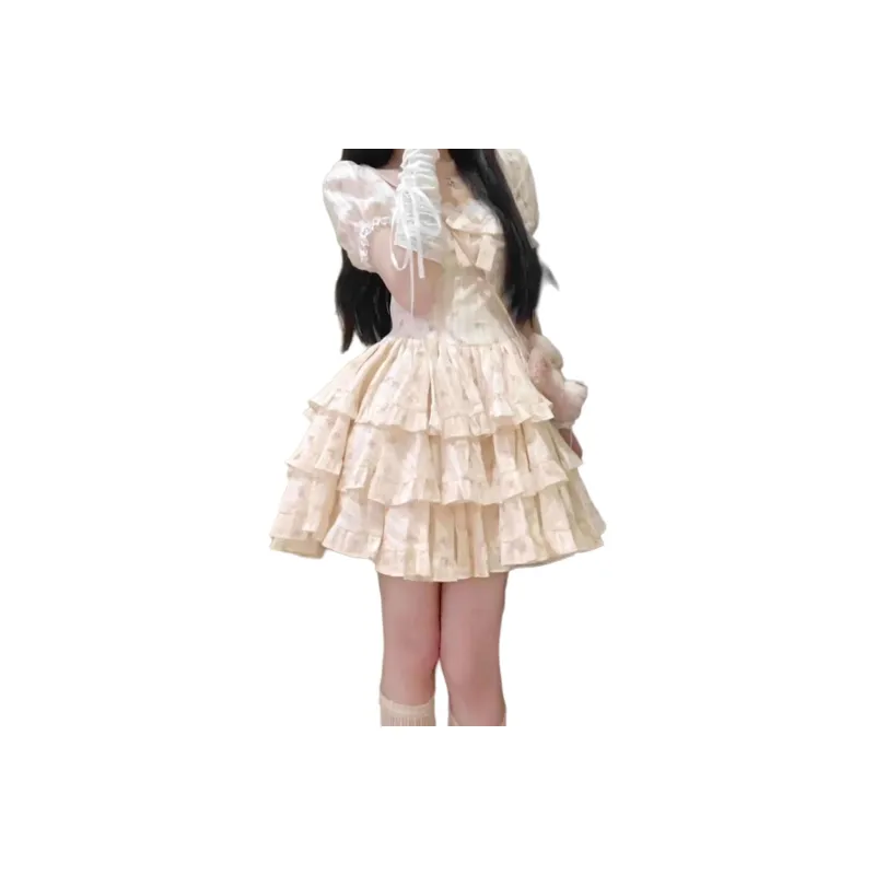 Mu Xiao Xin Short Sleeved Dress Women's-0