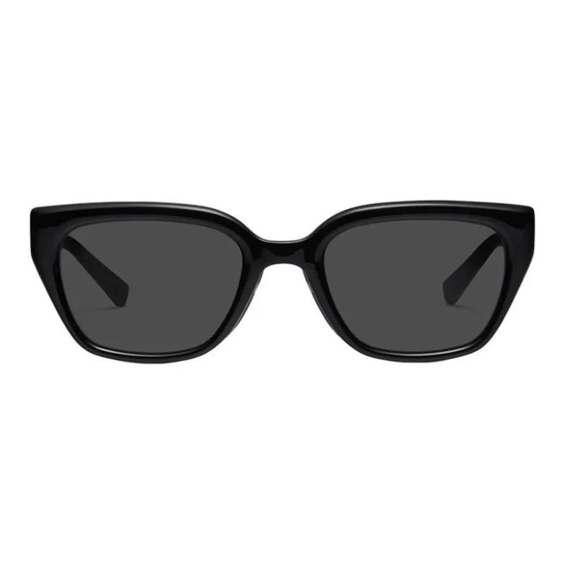 CAPONI Plate Frame Square Sunglasses Unisex Black-1