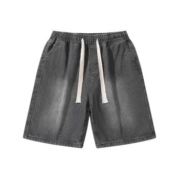 Small Columns Under The Sea Denim Shorts Unisex