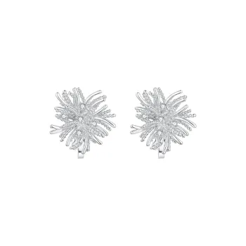 ZEGL Copper Electroplated Bright Silver/Copper Electroplated 14K Gold Clip On Earrings Women's
