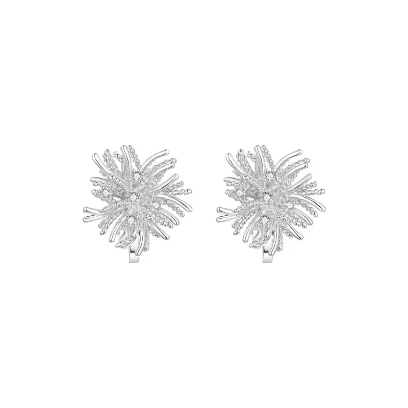 ZEGL Copper Electroplated Bright Silver/Copper Electroplated 14K Gold Clip On Earrings Women's-0