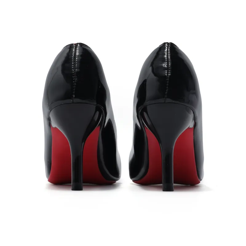 Take The Qin Slim Heel High Heels Women's Black-11