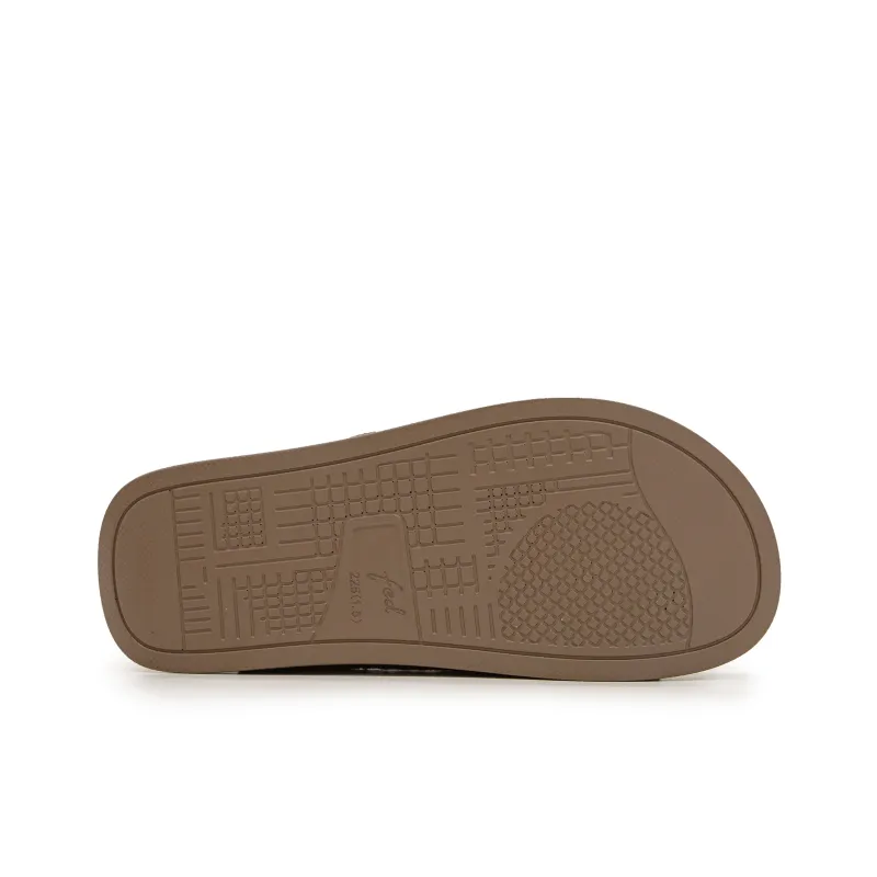 FED Slip Resistant Odor Resistant Abrasion Resistant Slide Slippers Women's Gray-6
