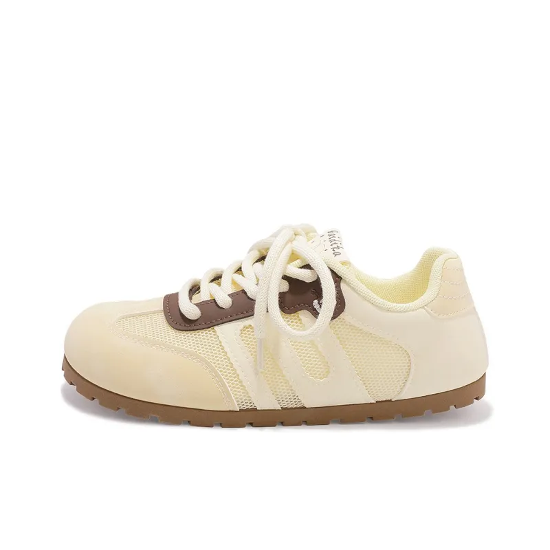 MKTKM Low Top Skateboard Shoes Women's Yellow-0