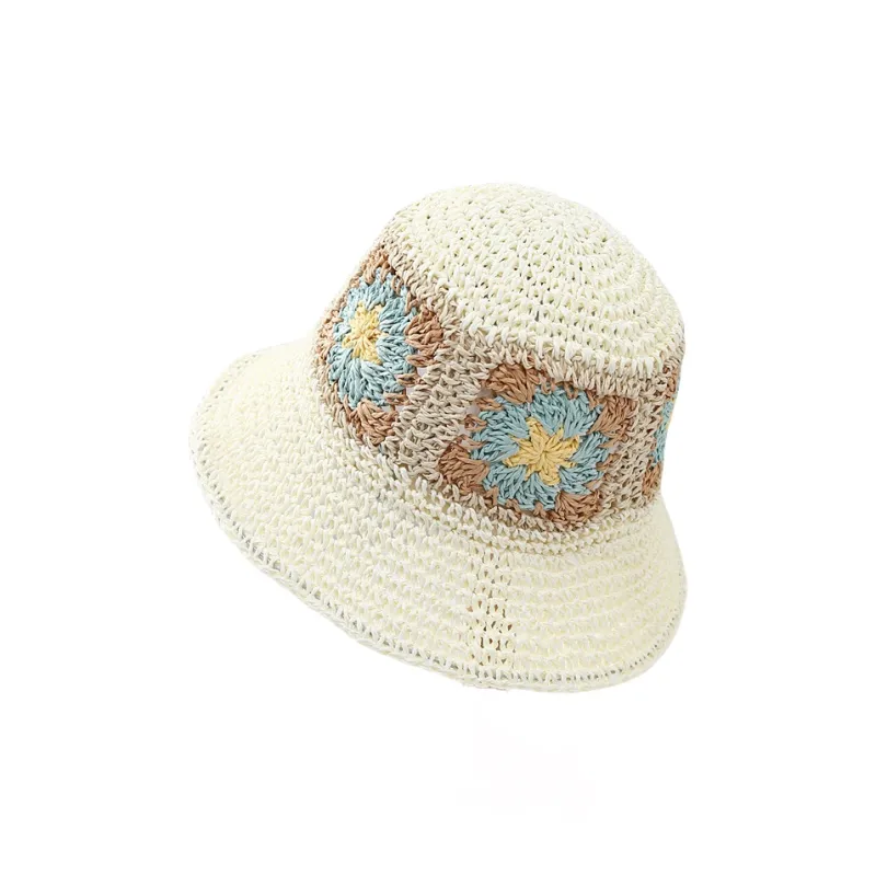 BOOLFEN Paper Reed Bucket Hats Women's-10