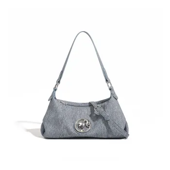 Barbie Synthetic Leather Crossbody Handbag, Shoulder Bag Women's Denim Blue