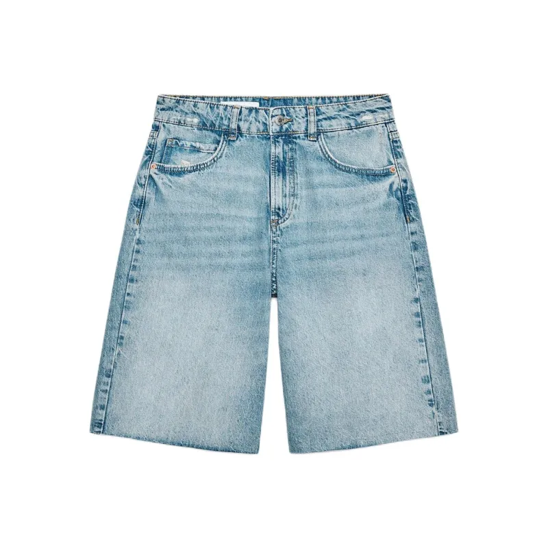 ZARA Denim Shorts Women's Medium Blue-0