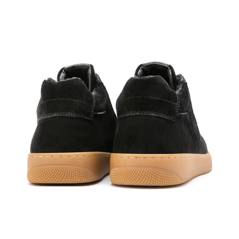 15 MINS Mid Top Skateboard Shoes Men's Black-4