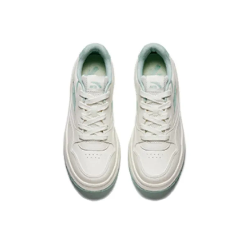 Anta Street Play 2 Anti Slip Wear Resistant Low Top Skateboard Shoes Men's White Cyan-3