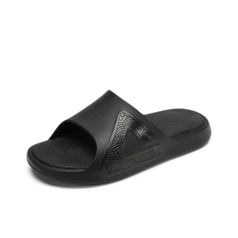 PEAK Tai Ji1.0 Slip Resistant Abrasion Resistant Cushioning Slide Slippers Unisex All Black-2