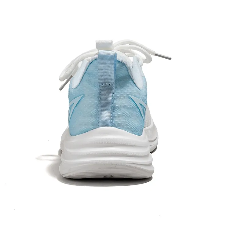 Warrior Breathable And Resilient Low Top Casual Running Shoes Women's White Light Blue-4