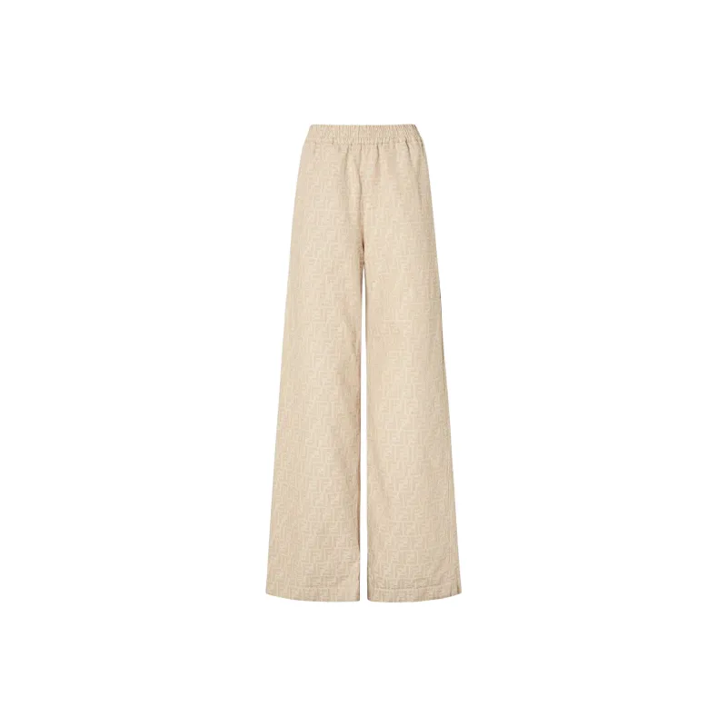 FENDI SS25 Casual Pants Women's Beige-0
