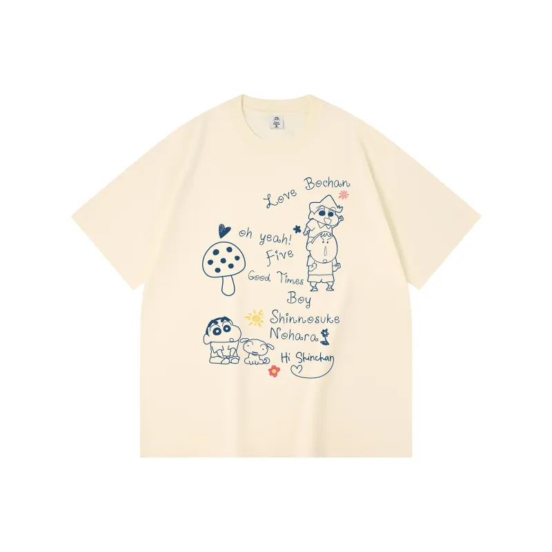 Crayon Shinchan Short Sleeved T Shirts Unisex-6