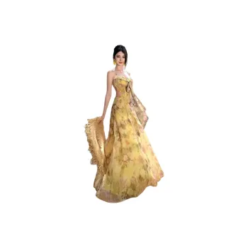 COVER TIME Slip Dresses Women's Yellow