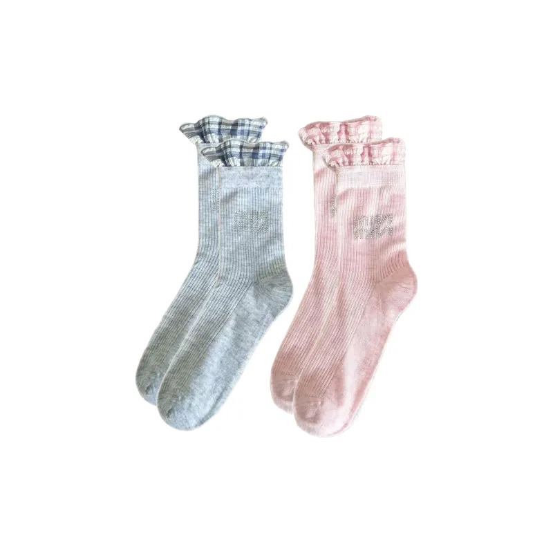 TLXT Mid Calf Socks Women's Slouch Socks, Thin Combed Cotton, Soft And Breathable-11