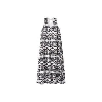 SHUXI Sleeveless Dresses Women's Psychedelic Tropical