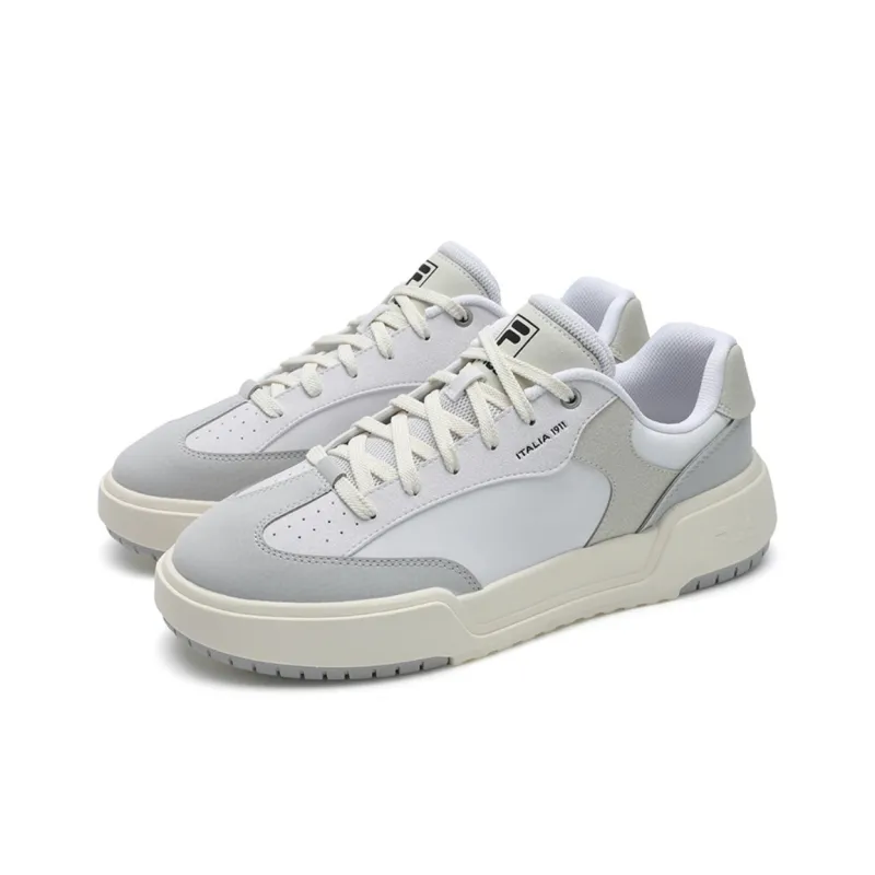 FILA Modern Slip Resistant, Waterproof, Quick Dry Low Top Skateboard Shoes Men's White Gray-2
