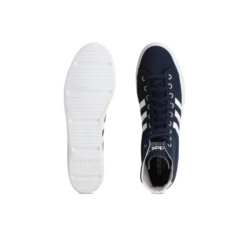 Adidas Originals Court Anti-Slip Wear-Resistant Mid-Top Skateboard Shoes Unisex Blue-4