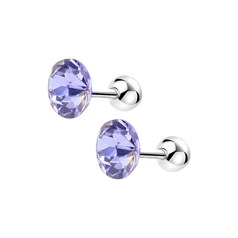 Titanium Steel Ear Care Stud Earrings Fashion Stud Earrings Unisex Multicolor Sparkling Gift Box Set-37
