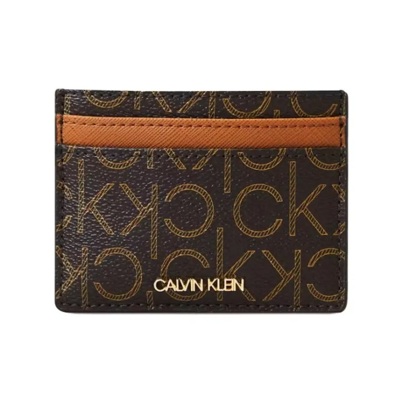 CALVIN KLEIN PVC Card Holder Unisex Brown-0