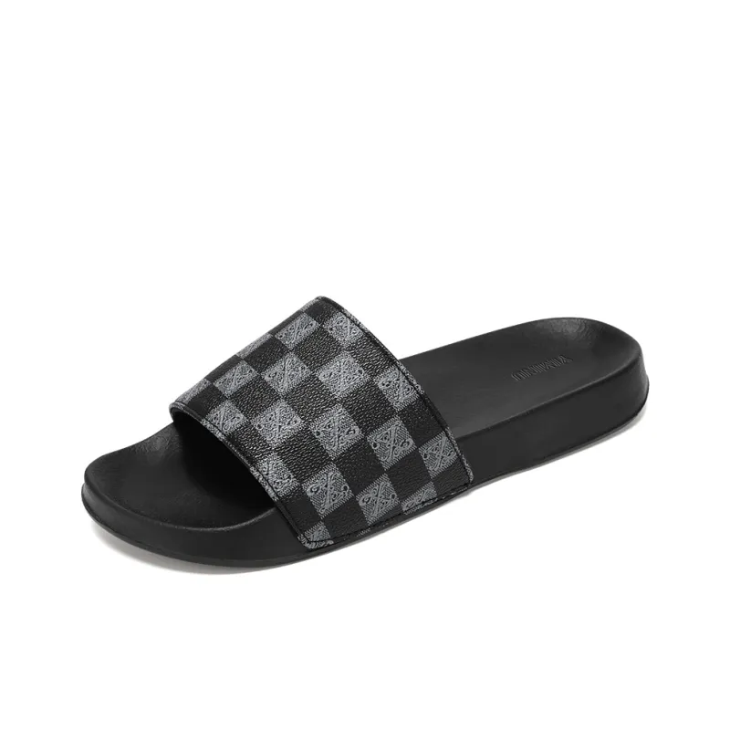 Eminu Rubber Sole Slip Resistant Slide Slippers Men's-16