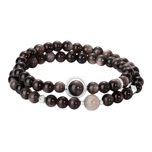 JINLIUFUJIXIANG Natural Obsidian Bracelets Unisex