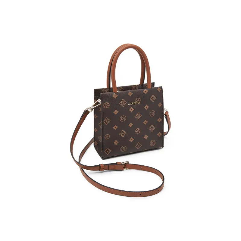 Old Man's Head Synthetic Leather Shoulder Bag, Crossbody Bag, Handbag Women's Coffee-1