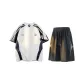 Clothing Set (White Heather Gray Top+Black Shorts)