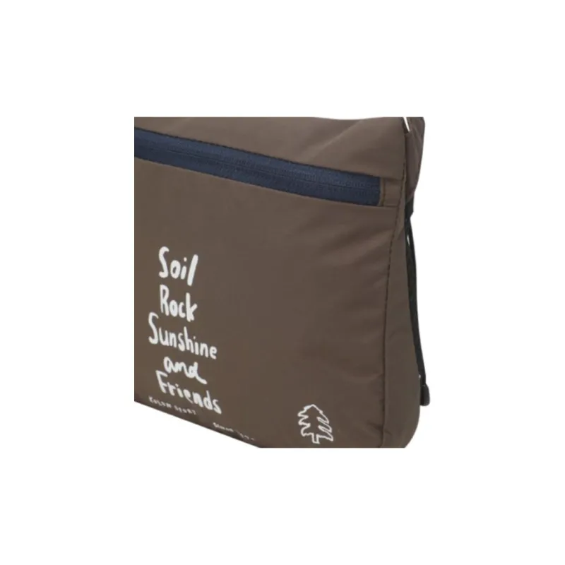 KOLON SPORT Nylon Shoulder Bag, Crossbody Bag Unisex Brown-4