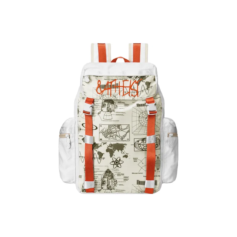 8atheist Polyester Backpack Unisex Ecru-0